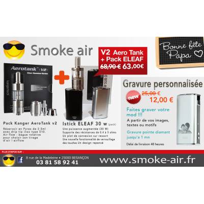Pack Eleaf Istick 30W + Aerotank v2 Kanger